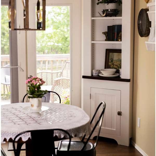 Rustic corner cabinet
