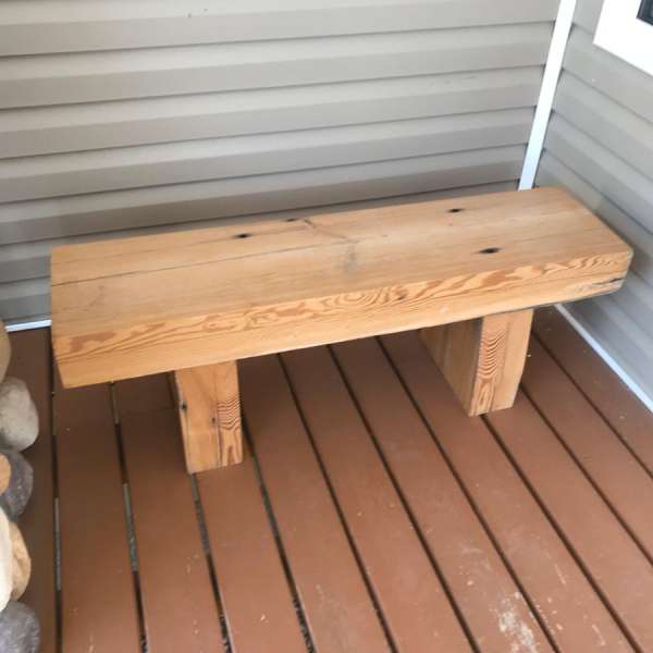 Entry bench - Heavy timber